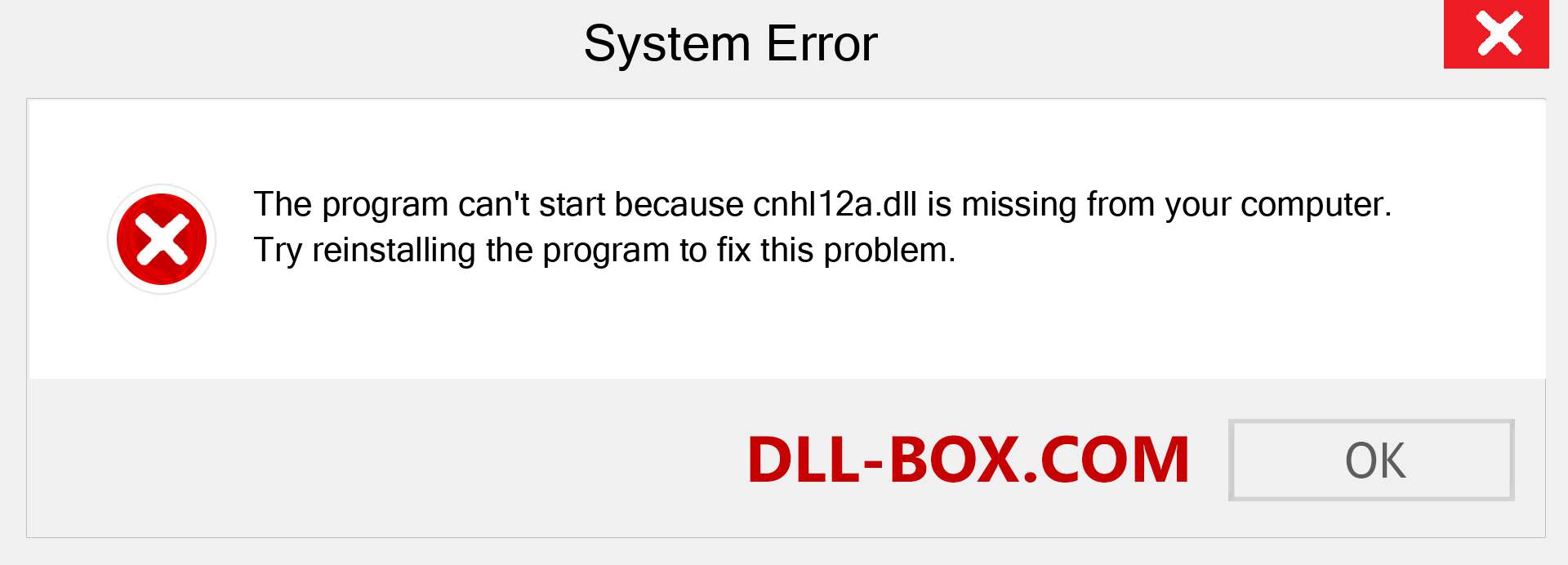  cnhl12a.dll file is missing?. Download for Windows 7, 8, 10 - Fix  cnhl12a dll Missing Error on Windows, photos, images